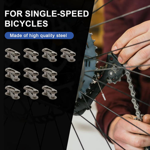 Bike Chain Master Link - PSLER Single Speed Bicycle Chain Link Missing Link Connectors Bike Chain Repair Accessories 10 Pieces Copper...