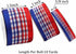 Gingham Ribbon, Red Blue White Buffalo Check, 10 Yards x 1 inch, Holiday Crafts and Decorations...