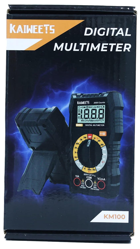 KAIWEETS Digital Multimeter with Case, DC AC Voltmeter, Ohm Volt Amp Test Meter and Continuity Test Diode Voltage Tester for Household Outlet, Aut...