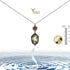 Lucky Clover Cameo Necklace Best Friend Heart Charms Jewelry 2 Chain Deluxe Gift...