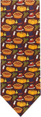 Jacob Alexander Men's Pumpkin Pie Grapes Pears Hats Candles Happy Thanksgiving Regular Neck Tie - Brown...