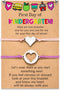MANVEN First Day of School Bracelets for Mom and Daughter Back to school Gifts Mommy and Me Mother and Daughter Bracelets Matching Heart Wish Brac...