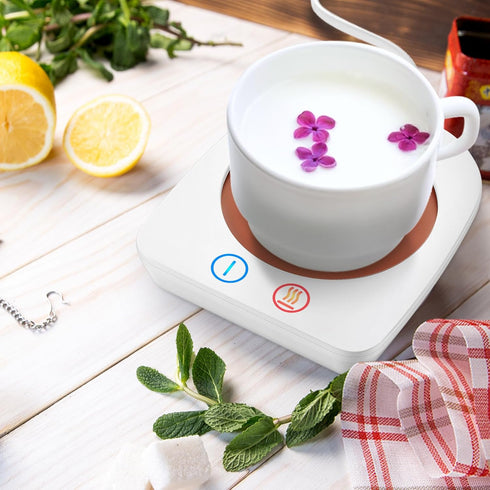 VOBAGA Coffee Warmer & Mug Warmer for Home Office Home Desk Gift Use, 20w Electric Cup Beverage Warmer Plate with 3 Temperature Settings for Tea, ...