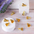 Pandahall 10Pcs Alloy Enamel 4-Petal Flower Bead Caps 18x12mm Golden Floral Loose Spacers Cone Beads Caps for Jewelry Making, Hole: 1.5mm...