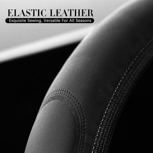 Leather Steering Wheel Cover for Sports Fans Car Accessories, Universal Size fit for 14-15 Inch All Vehicle Steering Wheel Cover...