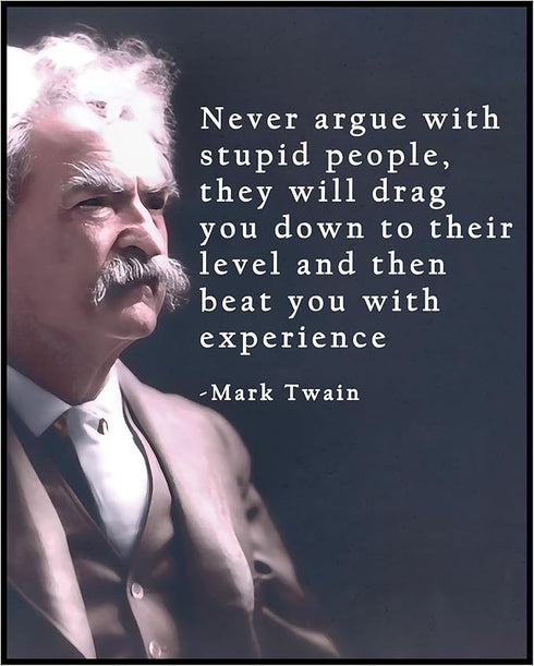 Posterizer 1 pcs-Mark Twain's Funny Quotes-Quotes and Poems-Motivational & Inspirational Art-Gift for Teachers-Decor for Home & Office- UNFRAMED W...