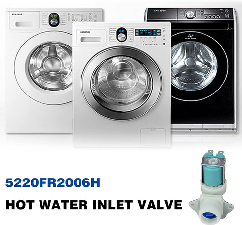 DPD 5220FR2006H Washer Water Inlet Valve for Hot Water Replacement for LG Kenmore Sears Washers, Replaces: PS3527427 1268123, 5220FR2006L, 5220FR2006Q, AP4441935