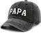 Mens PAPA Hat, Best Dad Ever Gifts from Daughter Wife, Washed Cotton Embroidered PAPA Baseball Cap Black...