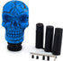 Skull MT Car Stick Shifter Handle, Gear Shift Knob Small Teeth Devil Skeleton Style Fit Most Manual Automatic Transmissions, Blue Pattern...