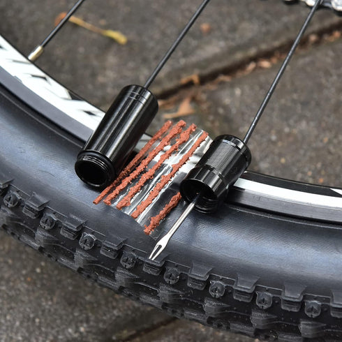 Tyres Tubeless Bike Tyre Repair Kit Fix A Puncture Or Flat Includes Storage Canister Plugger Tool & Plugs Tubeless Tire Repair Kit Mountain Bike T...