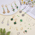 WEWAYSMILE 1box/200 pcs St Patrick's Day Charms Four Leaf Clover Charm Earring Making Starter Kit Green Lucky Charms for Jewelry Making Kits Women...