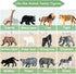 RUSON 12 Pcs Safari Animals Figures Toys, Realistic Mini Jungle Zoo Animal Figurines Cake Topper Toy Set Christmas Birthday Easter Egg Gift Party ...