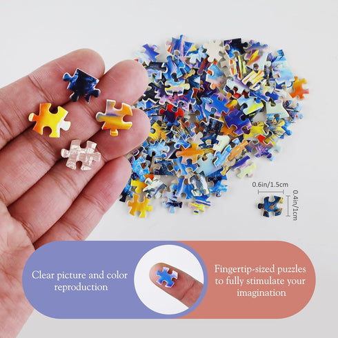 MISITU Small Puzzles for Adults Mini Puzzles 150 Pieces Micro Piece Small Jigsaw Puzzles Tiny Challenging Difficult Travel Puzzles Game Toy Gift S...