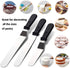 Icing Spatula Metal Stainless Steel for Kitchen Cake Baking Decorating,Sorxine Angled Icing Spatula Set of 3 with 6", 8", 10" Blade (Black2)...
