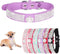 Small Dog Collar for Female Dogs,Crown Bling Puppy Collars Girls Cute Rhinestone Dazzling Sparkling Pretty Bling Crystal Diamond for XXS XS Small ...