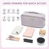 Travel Makeup Bag,Large Capacity Cosmetic Bags for Women,Waterproof Portable Pouch Open Flat Toiletry Bag Make up Organizer with Divider and Handl...