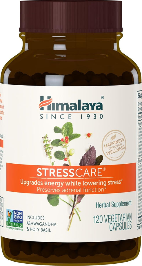 Himalaya StressCare, 30 Day Supply - Herbal Adrenal Support for Calming Relaxation, Stress Relief, Energy Support and Occasional Sleeplessness - V...