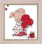 Amiiba Stamped Cross Stitch Kits, Animal Pig, Piggy Love DIY 11CT 9.4x9.4 inch (Pig)...