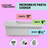 Microwave Pasta Cooker- No Waiting, No Mess, No Stick Microwave Pasta Cooker with Strainer Lid Ready In As Little As 10 Minutes for up to 4 Servin...