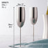 Oak & Steel - 4 Silver Stainless Steel Champagne Flutes with Gift Box, 284 ml - Elegant, Solid & Unbreakable - Outdoor Parties, Picnic, Beach & Po...