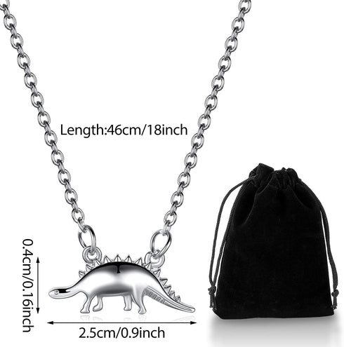 Hicarer Dinosaur Jewelry Set, 3 Pieces Dinosaur Pendant Necklace and 3 Pairs Dinosaur Earrings...