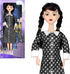 Girls Black Dolls, 11.5'' Toys Long Sleeve Dots Black Hair & Black Shoe, Birthday for Girls Fans Kids...