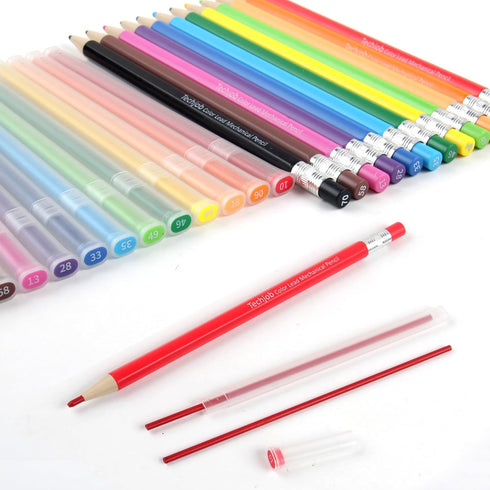 Colored Mechanical Pencil 12pcs, with extra 24pcs colored lead, 2.6mm...