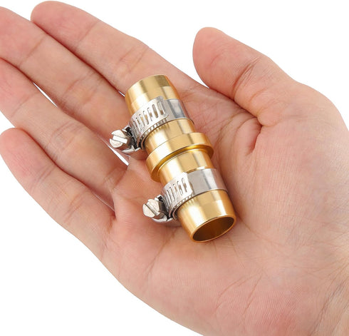 2 Pack Garden Hose Connector Repair Mender Kit with Stainless Clamp,Fits 3/4"-5/8" Water Hose Repair Fitting...