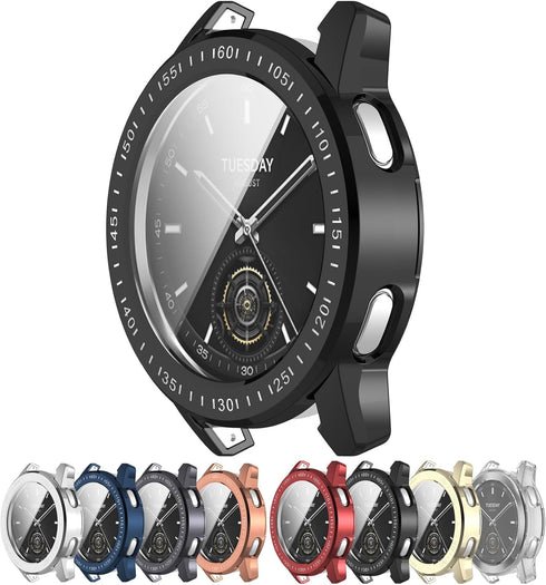 Compatible with Xiaomi Watch S3 TPU Protective Case Cover, Smartwatch Protective Case Cover Shell Soft and Durable Watch Accessories(Black)...