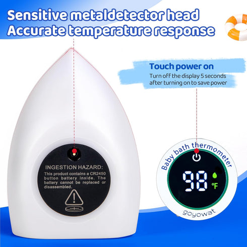 Baby Bath Thermometer,Newborn Swimming Safety Toy Thermometer,Bathtub Water Thermometer,Tub Floating Toy,Baby Temperature Warning...