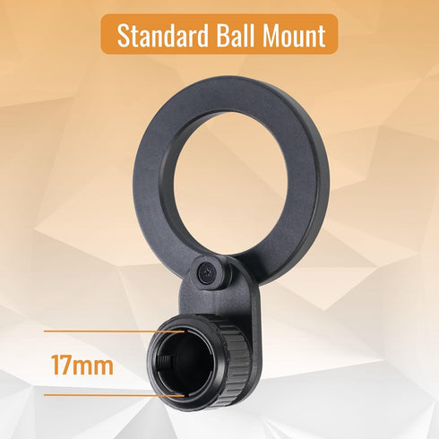 Magnetic Phone Mount for 17mm Ball Mounts - Adjustable Height and Angle - Works with Magsafe and Qi2-Compatible Devices and Cases - PopSocket Comp...