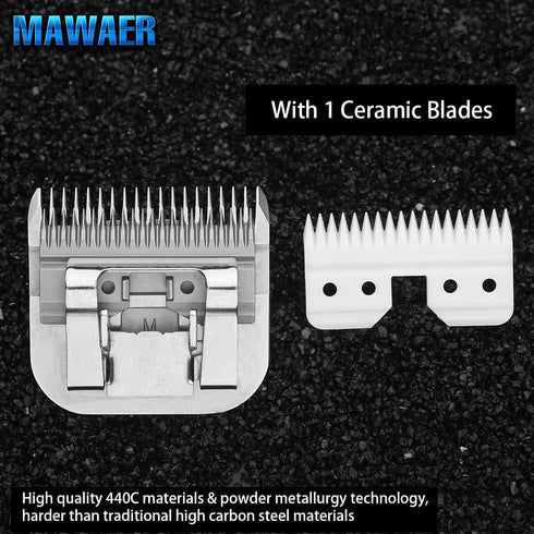 6.3mm Ceramic Blade Replacement for Andis A5 Clippers, Fits Oster, Wahl, and Other Major Brands...