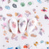 24 Sheets Summer Flowers Nail Art Stickers, Holographic Flower Leaf Nail Water Transfer Decals Designs, Floral Leaves Nail Art Sticker Supplies fo...