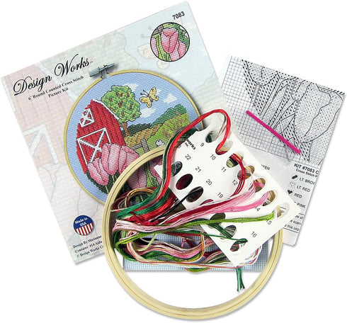 Design Works Crafts Spring Counted Cross Stitch Kit with Hoop...