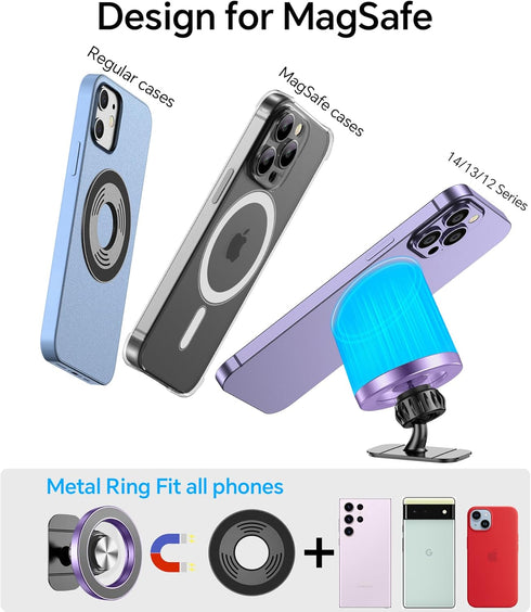 for Magsafe Car Mount?20 Strong Magnets?Magnetic Phone Holder for Car Phone Holder Mount Dash?360° ?Phone Holders for Your Car Accessories Cell ph...