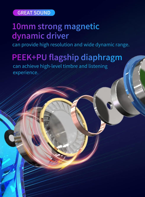 keephifi KBEAR Storm in Ears for Musicians Singers Audiophile Headphone in Ear Monitor Headphone 10mm Strong Magnetic Dynamic Driver Earbuds for R...