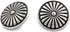 Bezelry 10 Pieces Flower Shield Metal Shank Buttons. 23mm (7/8 inch) (Antique Silver)...