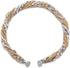 COOLSTEELANDBEYOND Champagne Gold Rainbow Beads Necklace Multi-Layer Crystal Braided Chain Choker Collar Magnetic Clasp...
