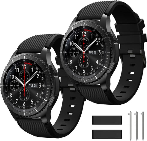 TOOLAIK 22mm watch Band Compatible for Samsung Galaxy Watch 3 45mm/Galaxy Watch 46mm Bands/Gear S3 Frontier/Classic, 22mm Soft Silicone Smart Watc...
