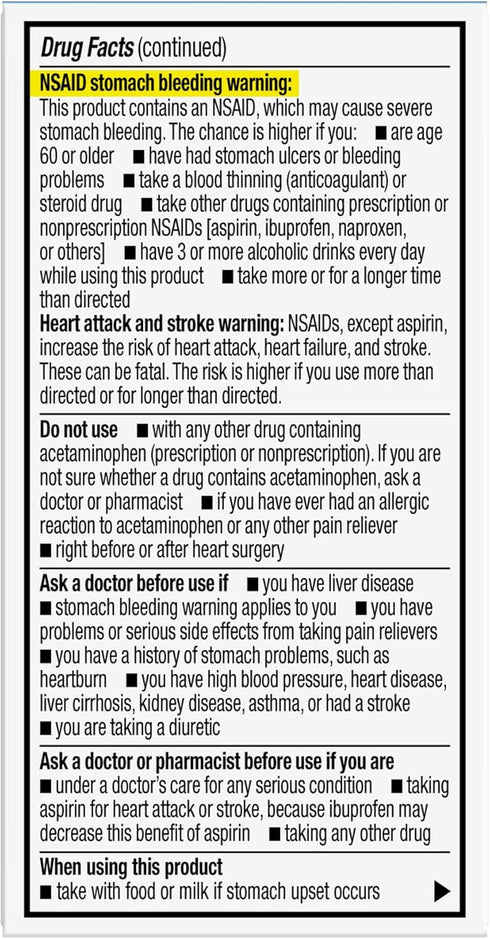 GoodSense Dual Action Acetaminophen and Ibuprofen (NSAID) Tablets, 250 mg/125 mg, Back Pain, 18 Count...
