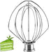 K45WW Wire Whip Attachment/K45ww Wire Whip for Tilt-Head Stand Mixer 6-Wire Fits For 4.5-5QT Title-Head Stand Mixer K45 KSM90,Stainless Steel,Egg ...