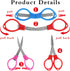Folding Scissors, 3Pack small scissors Portable Mini Travel Trip Scissors Crafting Scissors Stainless Steel Retractable Mini Scissors for Home Off...