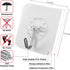 Vsezund 10 Pack Wall Hooks for Hanging 33lb(Max) Heavy Duty Self Adhesive Hooks Transparent Waterproof Sticky Hooks for Keys Bathroom Shower Outdo...