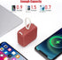 Small Portable Charger 4000mAh,Cute Power Bank Built in Cable,Mini Fast Charging USB C Phone Charger,Ultra-Compact External Battery Pack for iPhon...