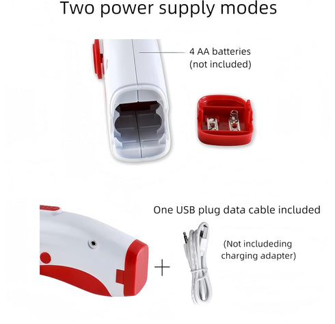 Handheld Sewing Machine: Ideal for Adults - Mini Electric Stitcher, Fast on Fabrics/Clothes - Beginners' DIY, Travel (Red) incl. Stitching Mini El...