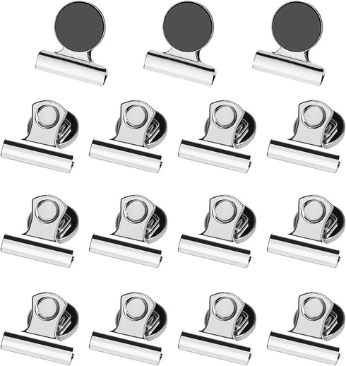 15Packs Refrigerator Magnets, Magnetic Clips Heavy Duty for Fridge, Widening Design Whiteboard Magnets Clips, Strong Scratch-Free Magnetic Clips P...