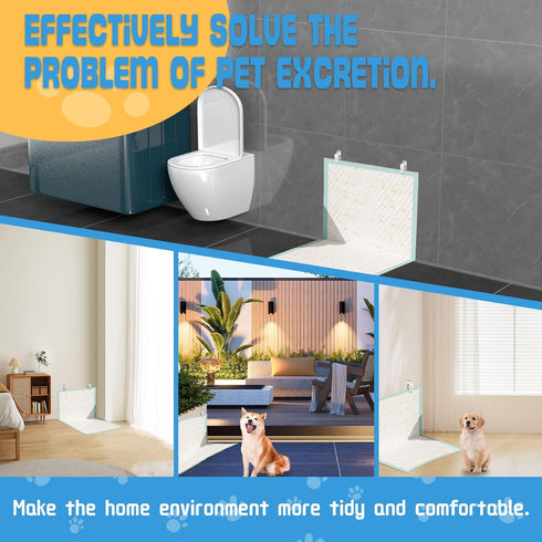 Dog Pee Pad Holder-Securely Holds Training Pads Indoor Potty Training-Ideal for Leg-Lifting Puppies-White(4 Pack)...