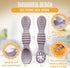 4pc Silicone Baby Spoons Self Feeding Baby Utensils 6-12 Months - 3 Baby Spoon - 1 Baby Fork - Toddler Cutlery Set - BPA Free, Dishwasher Safe, Ba...