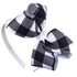 7Rainbows 5.5" Buffalo Plaid Bow Headband Checkered Bow Headbands for Girls Perfect Hair Accessories for Party and Cosplay(White&Black)...