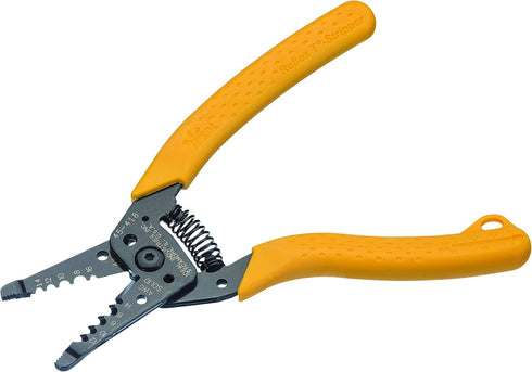 IDEAL Electrical 45-418 Premium Reflex T Stripper - 6-14 AWG solid, 8-16 AWG stranded, Wire Stripper, Plier Nose, Textured Grips...
